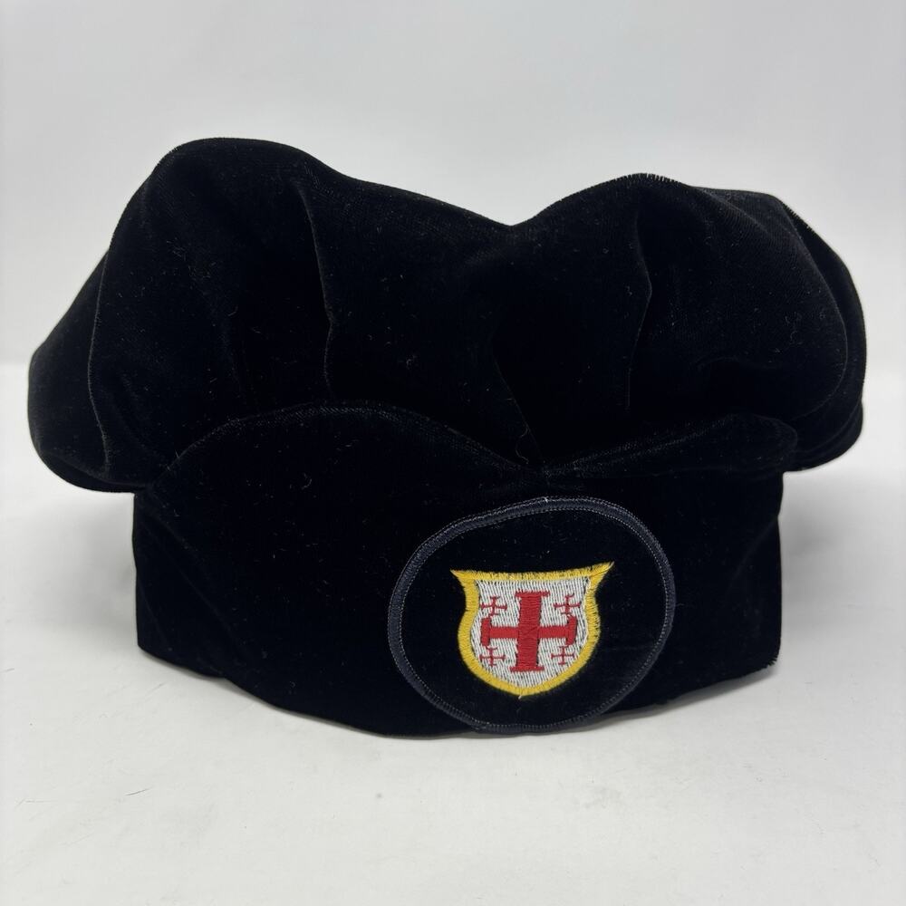 Equestrian Order Of The Holy Sepulchre Of Jerusalem Chapeau Black VTG 23.5” RARE